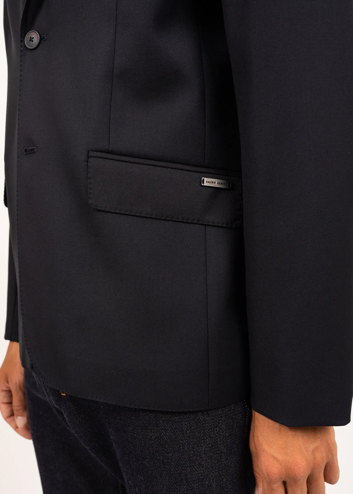 Saint James Shell Jackets & Raincoats*St Benoit wool cloth blazer Navy