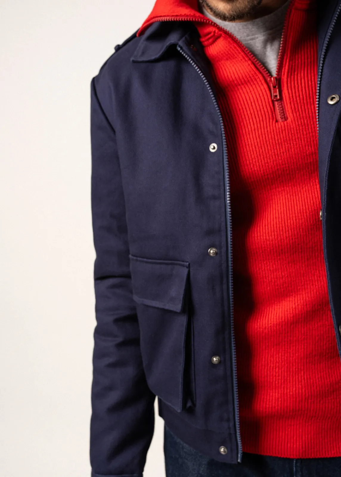 Saint James Shell Jackets & Raincoats*St Richard Cotton Jacket Amiral