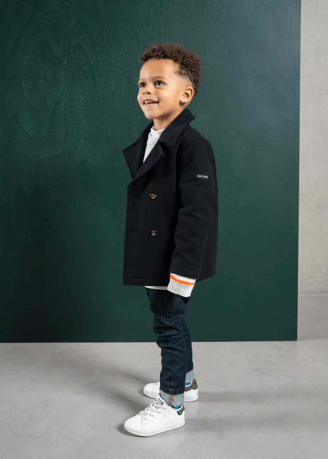 Saint James Coats*St Suliac peacoat for children Navy
