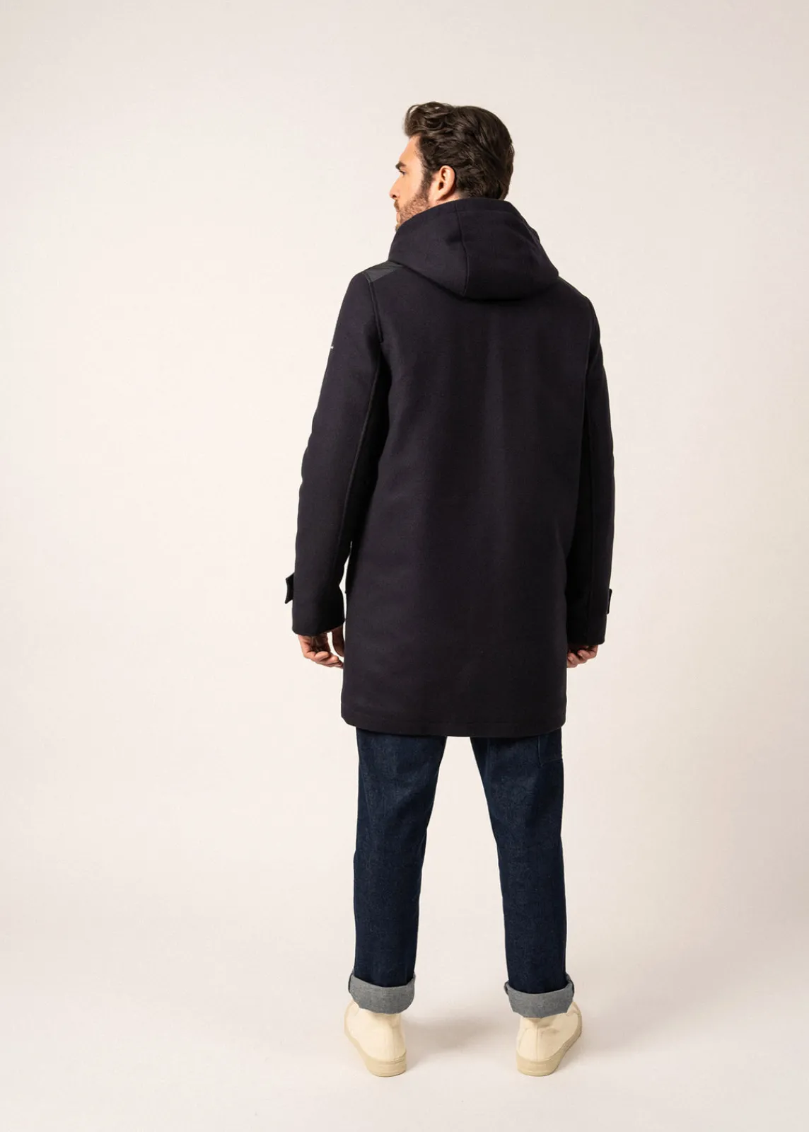 Saint James Coats*St Sydney Long Wool Coat Navy