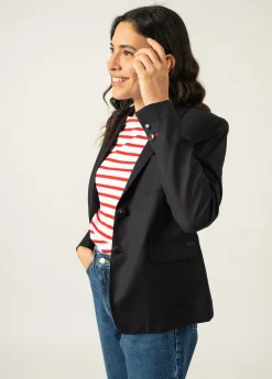 Saint James Jumpers, Cardigans, Jackets*Ste Cécile blazer jacket Navy