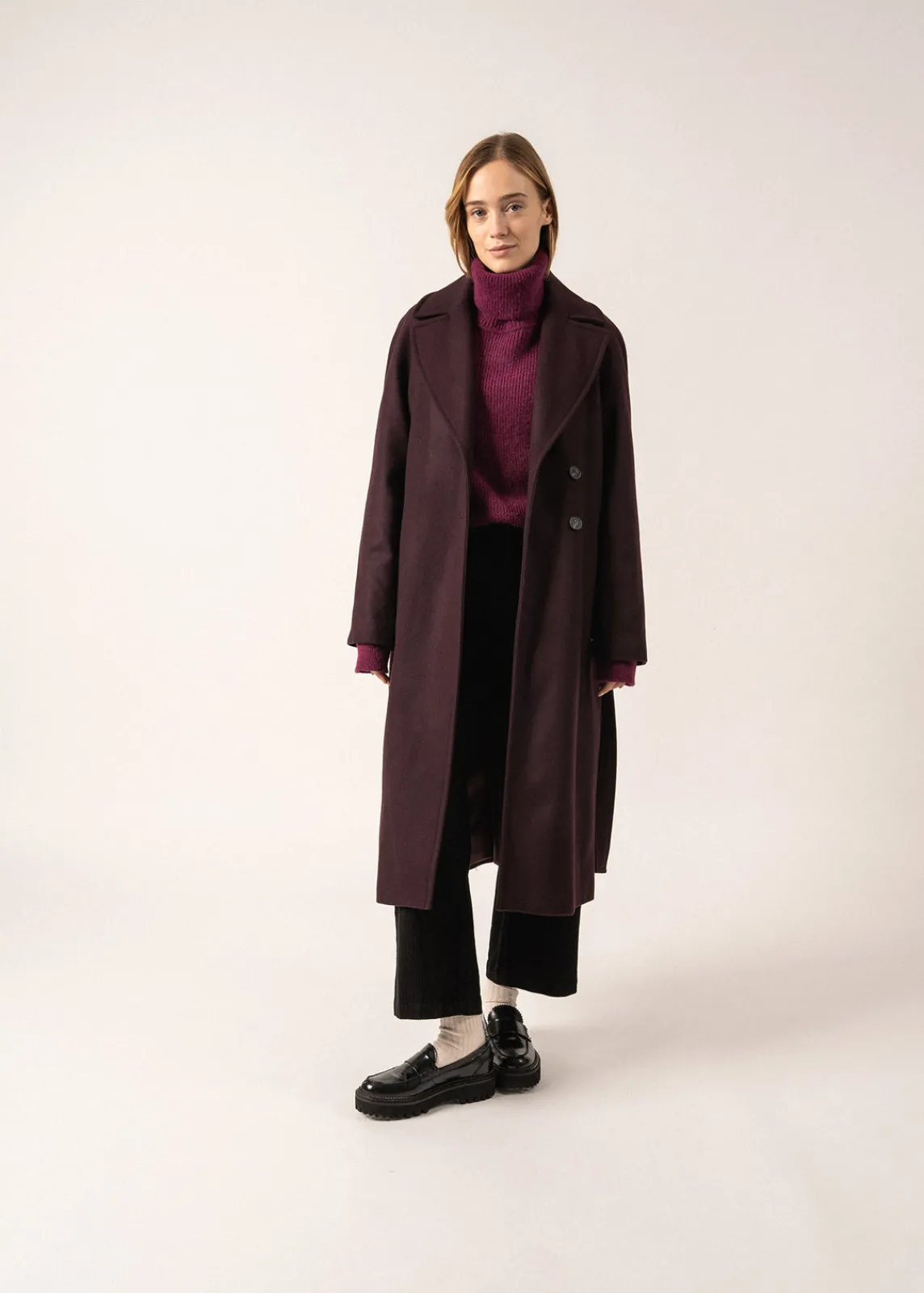 Saint James Coats & Peacoats*Ste Enora Classic Coat Prunefonce