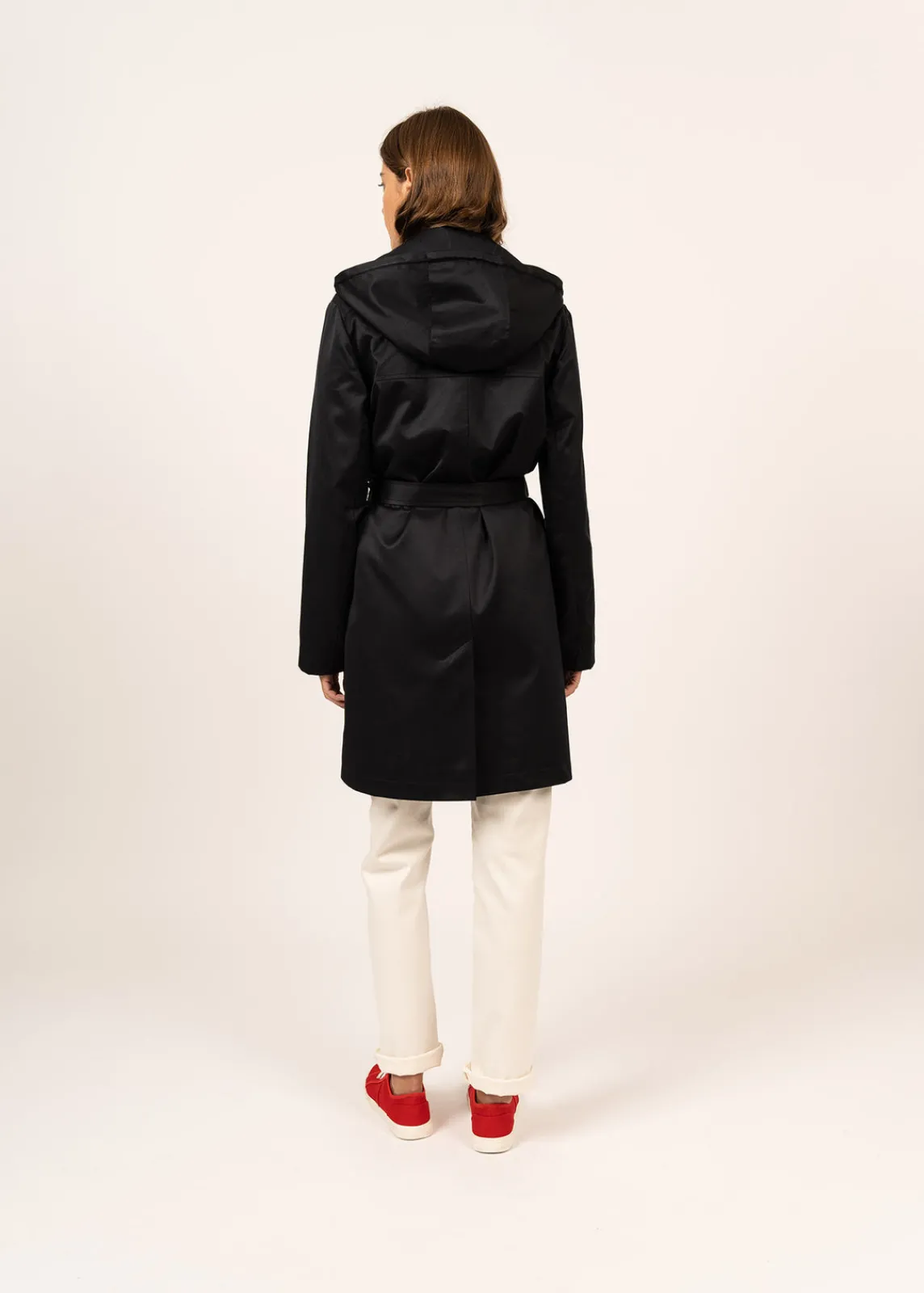 Saint James Coats & Peacoats*Ste Honorine hooded trenchcoat Navy