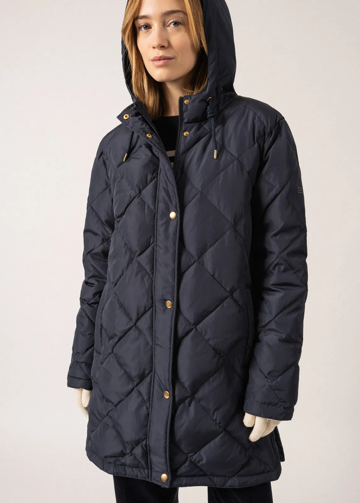 Saint James Coats & Peacoats*Ste Irina Long Down Jacket Amiral