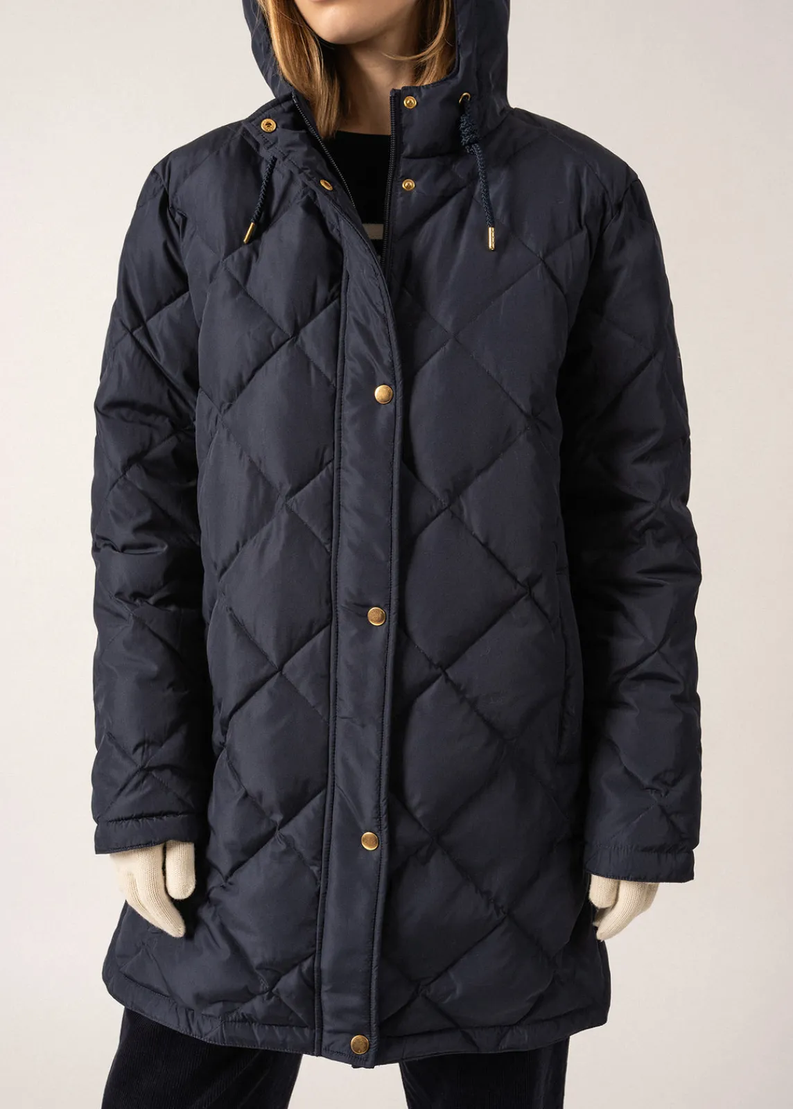 Saint James Coats & Peacoats*Ste Irina Long Down Jacket Amiral