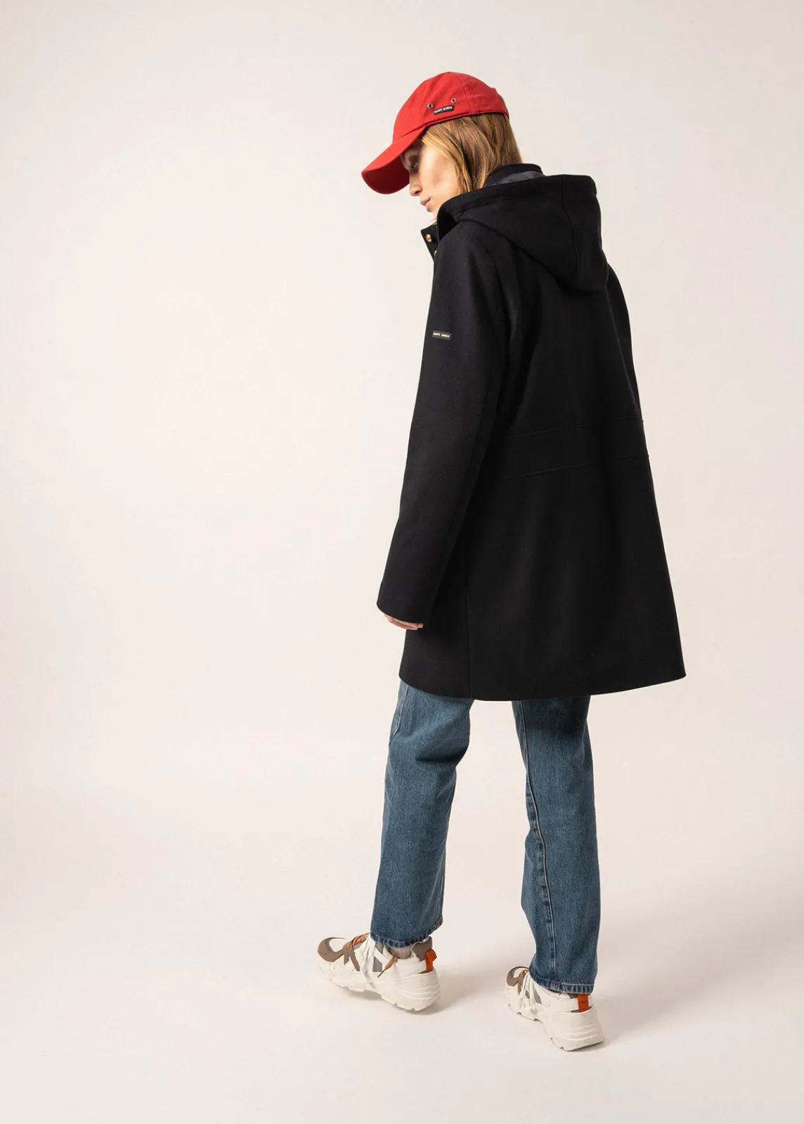 Saint James Coats & Peacoats*Ste Katia Hooded Coat Navy