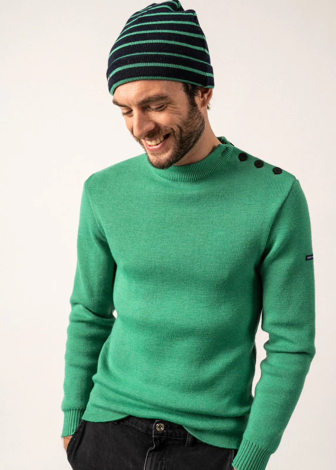 Saint James Hats & Beanies*Striped sailor hat Marine/trefle