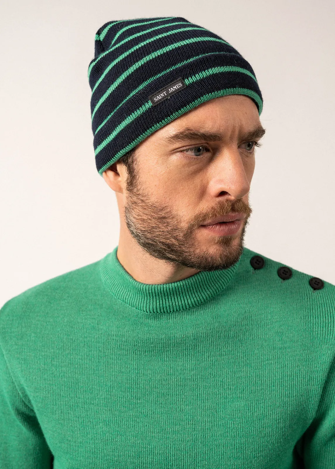 Saint James Hats & Beanies*Striped sailor hat Marine/trefle