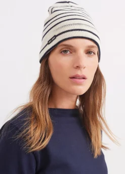 Saint James Hats & Beanies*Striped sailor hat Ecru/marine