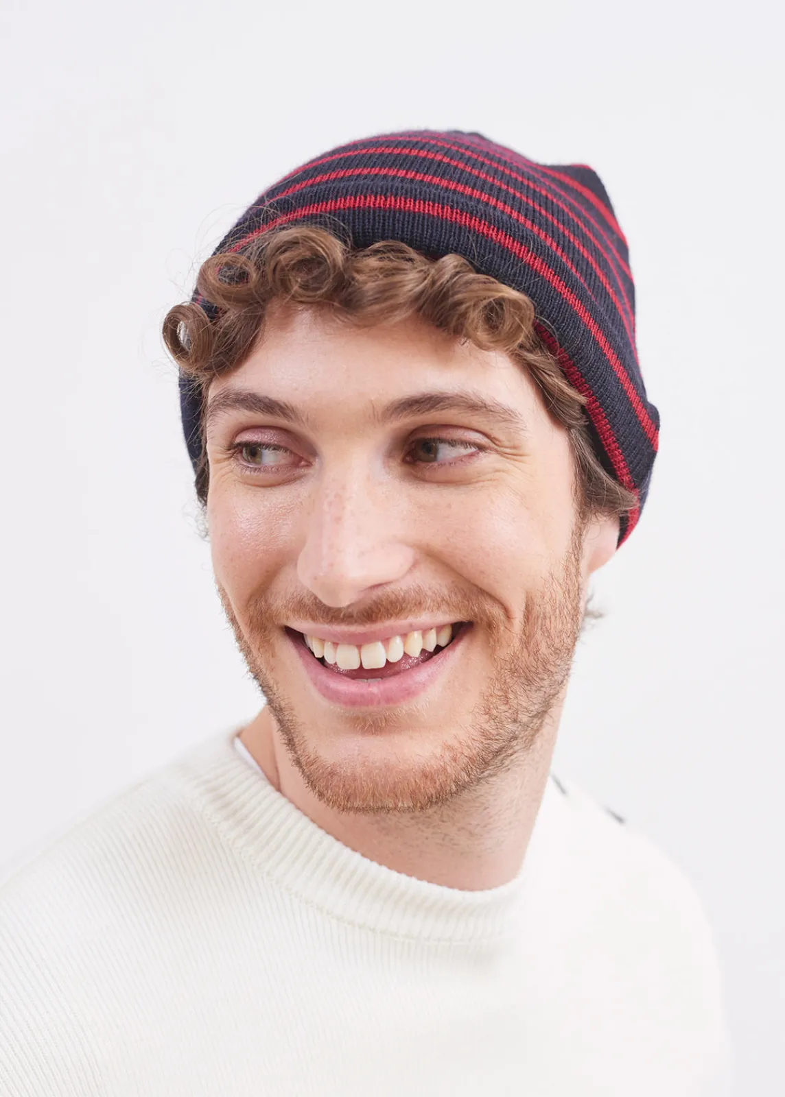 Saint James Hats & Beanies*Striped sailor hat Navy/medoc
