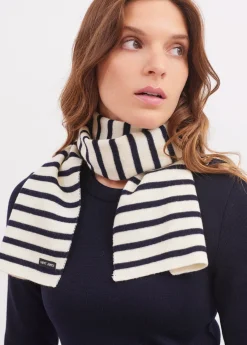 Saint James Scarves*Striped scarf Ecru/marine