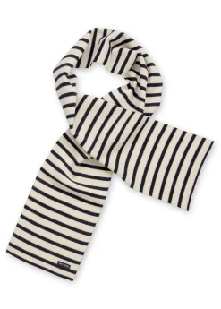Saint James Scarves*Striped scarf Ecru/marine