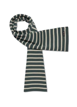 Saint James Accessories*Striped scarf Vegetal/ecru