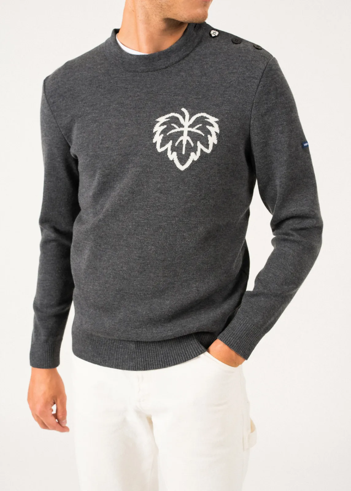 Saint James Sailor Jumpers|Sailor Jumpers*Terre-Mer sailor jumper Grisfonce/blanc