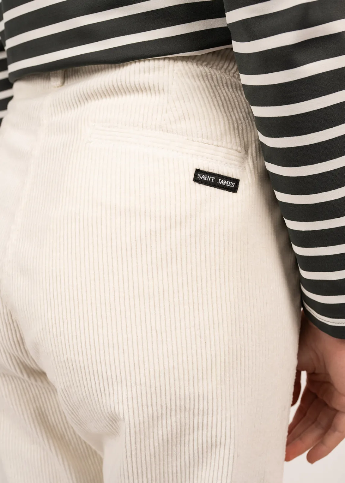 Saint James Trousers & Shorts*Tess Velvet Trousers Blancd'hiver