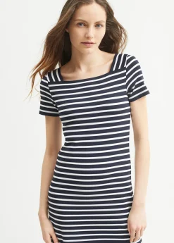 Saint James Dresses & Skirts*Tolède anti-UV striped dress Navy/neige