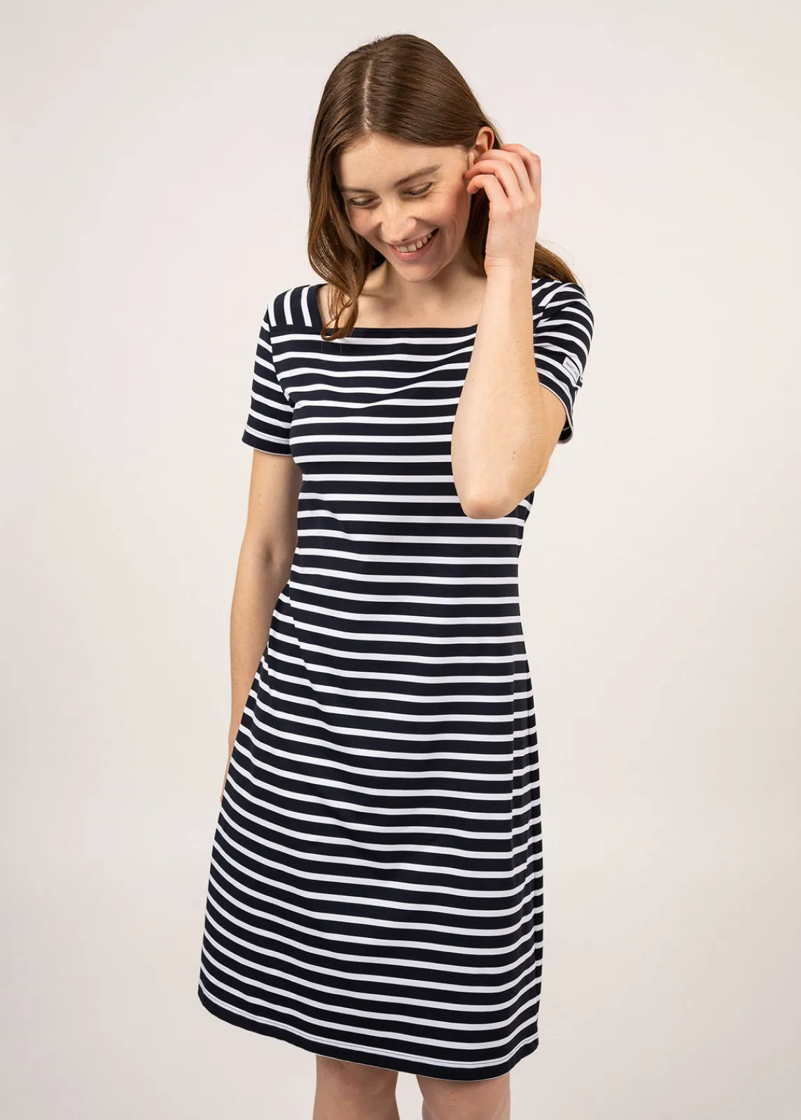 Saint James Dresses & Skirts*Tolède anti-UV striped dress Navy/neige
