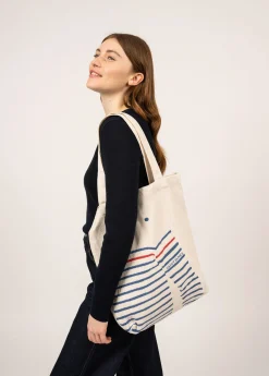 Saint James Accessories*Tote bag in recycled cotton Ecru/gitane