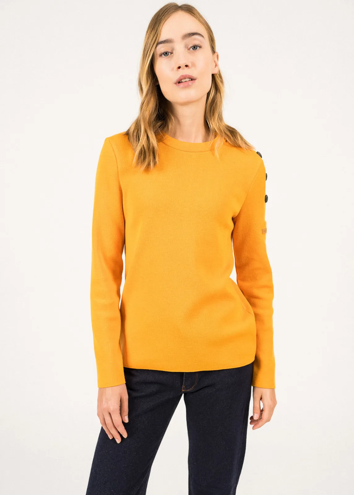 Saint James Jumpers, Cardigans, Jackets*Transmission sailor jumper in Merino wool Marine