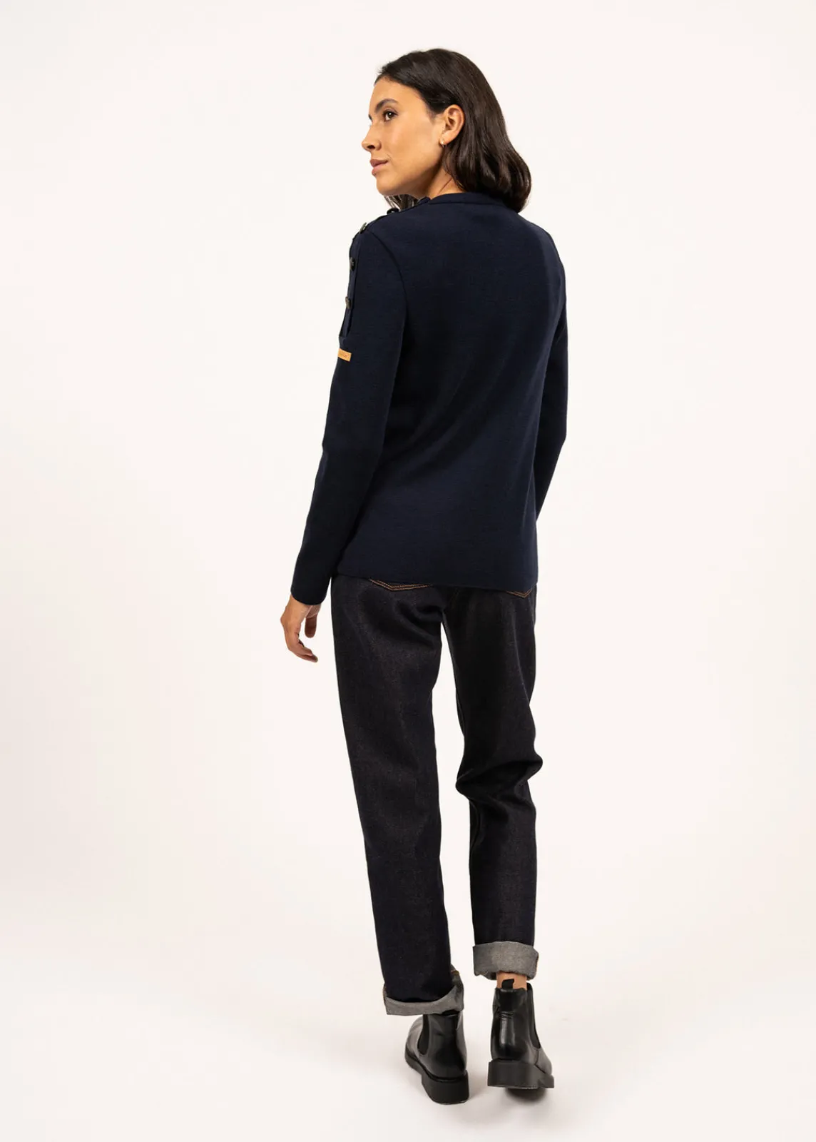 Saint James Sailor Jumpers|Sailor Jumpers*Transmission sailor jumper in Merino wool Marine