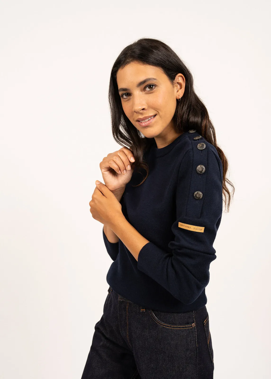 Saint James Sailor Jumpers|Sailor Jumpers*Transmission sailor jumper in Merino wool Marine