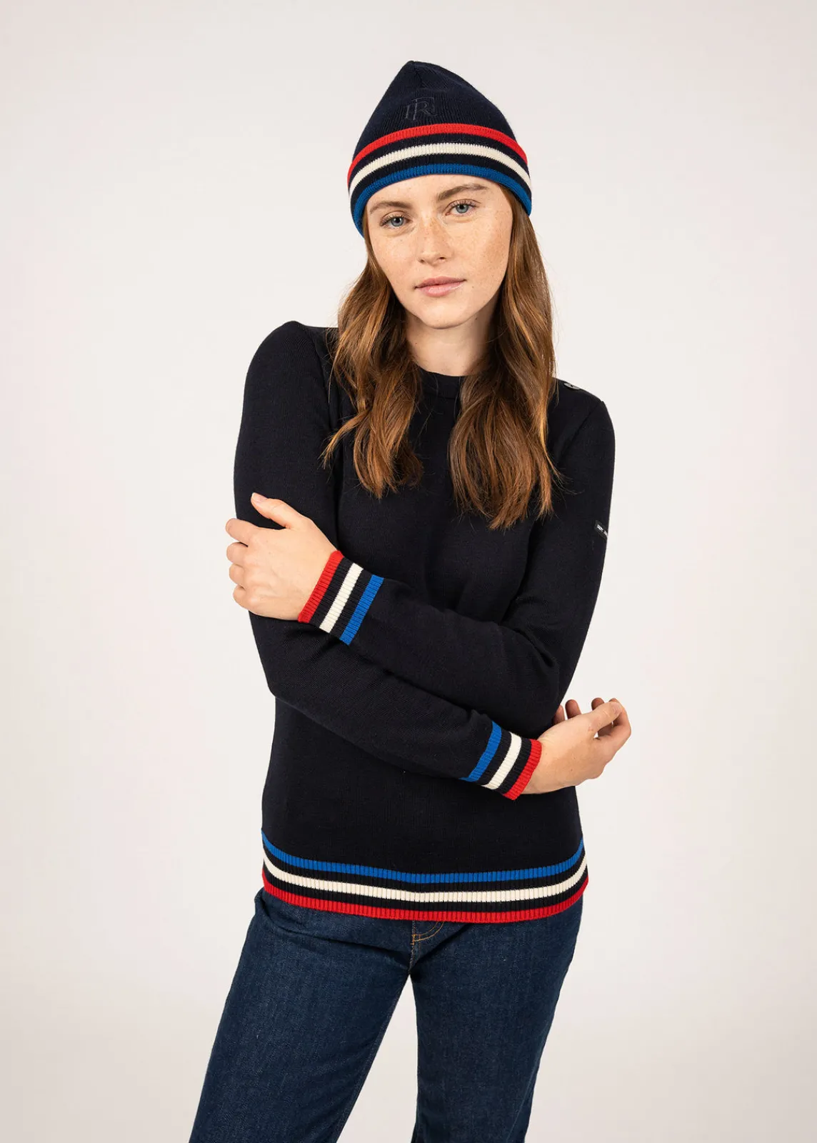 Saint James Hats & Beanies*Tricolor wool hat Marine