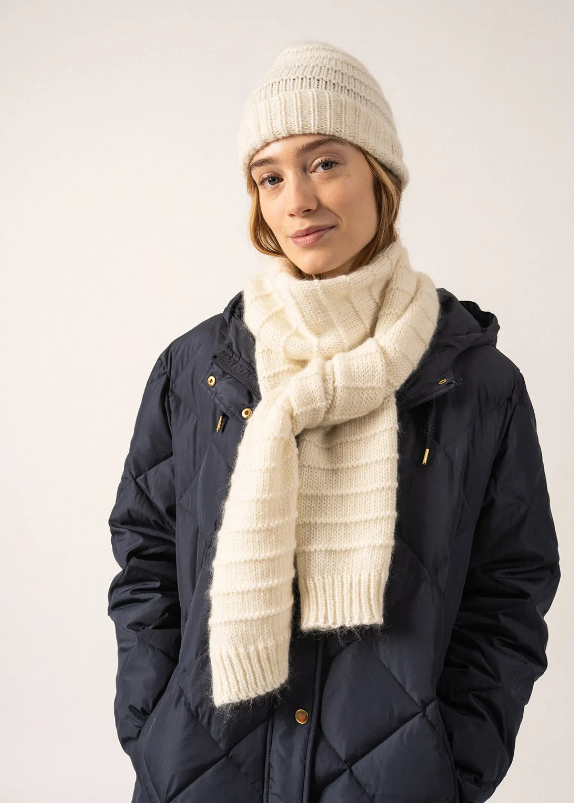 Saint James Hats & Beanies*Valais Mohair Beanie Blancd'hiver