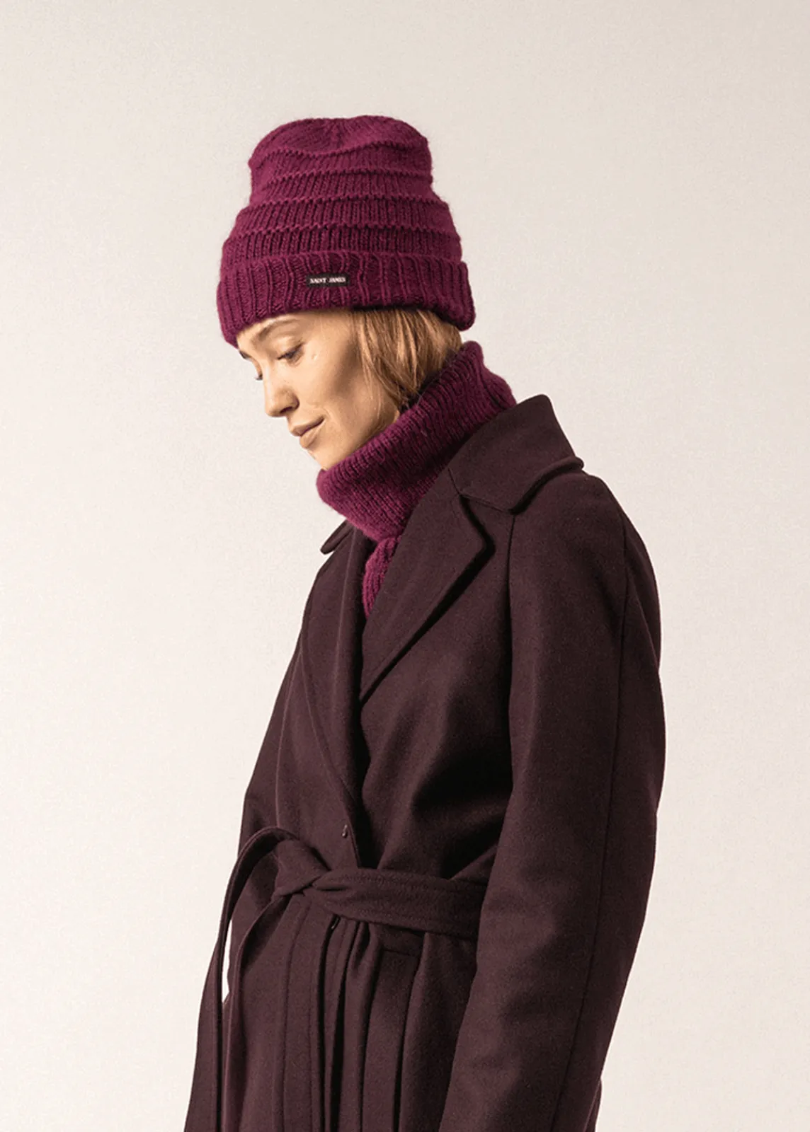 Saint James Accessories*Valais Mohair Beanie Prune