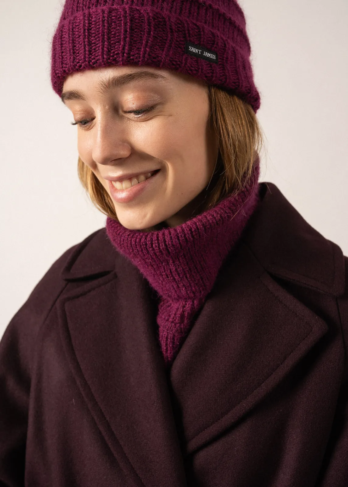 Saint James Hats & Beanies*Valais Mohair Beanie Prune