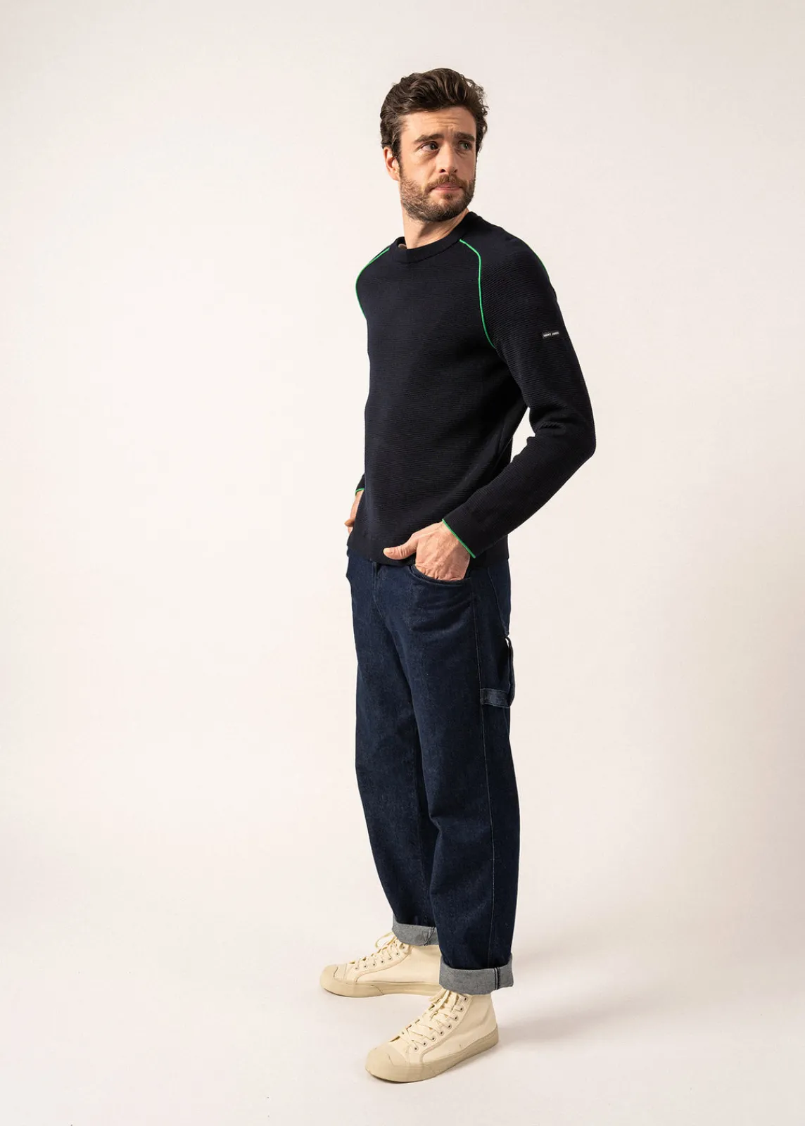 Saint James Jumpers & Cardigans*Vizile Wool Jumper Navy/trefle