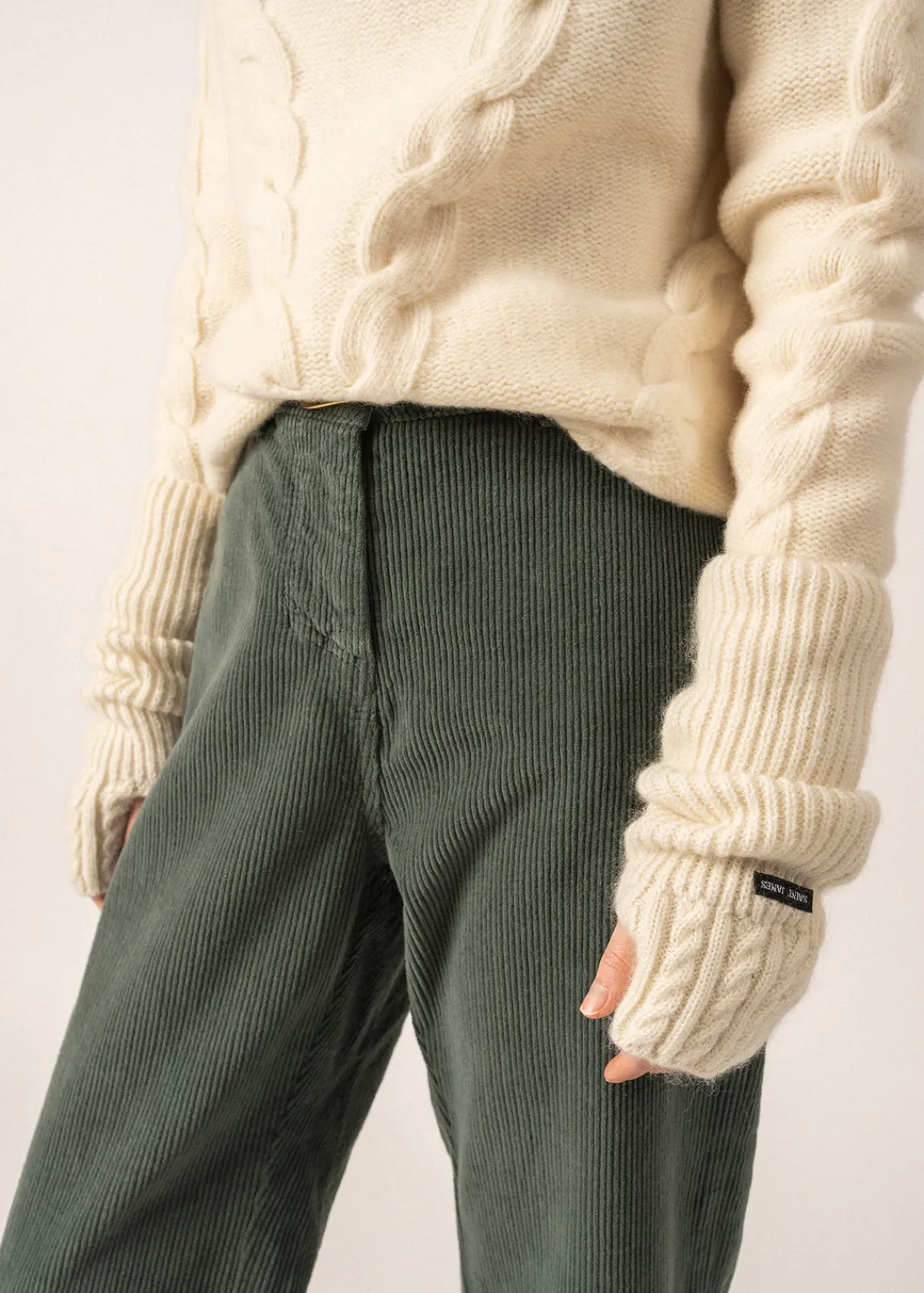 Saint James Accessories*Wool Mittens Blancd'hiver