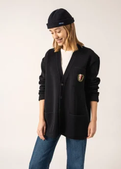 Saint James Jumpers, Cardigans, Jackets*Yachting Réédit Wool Cardigan Navy