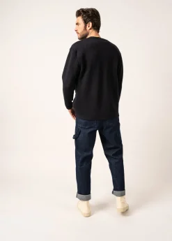 Saint James Jumpers, Cardigans, Jackets*Yachting Réédit Wool Cardigan Navy